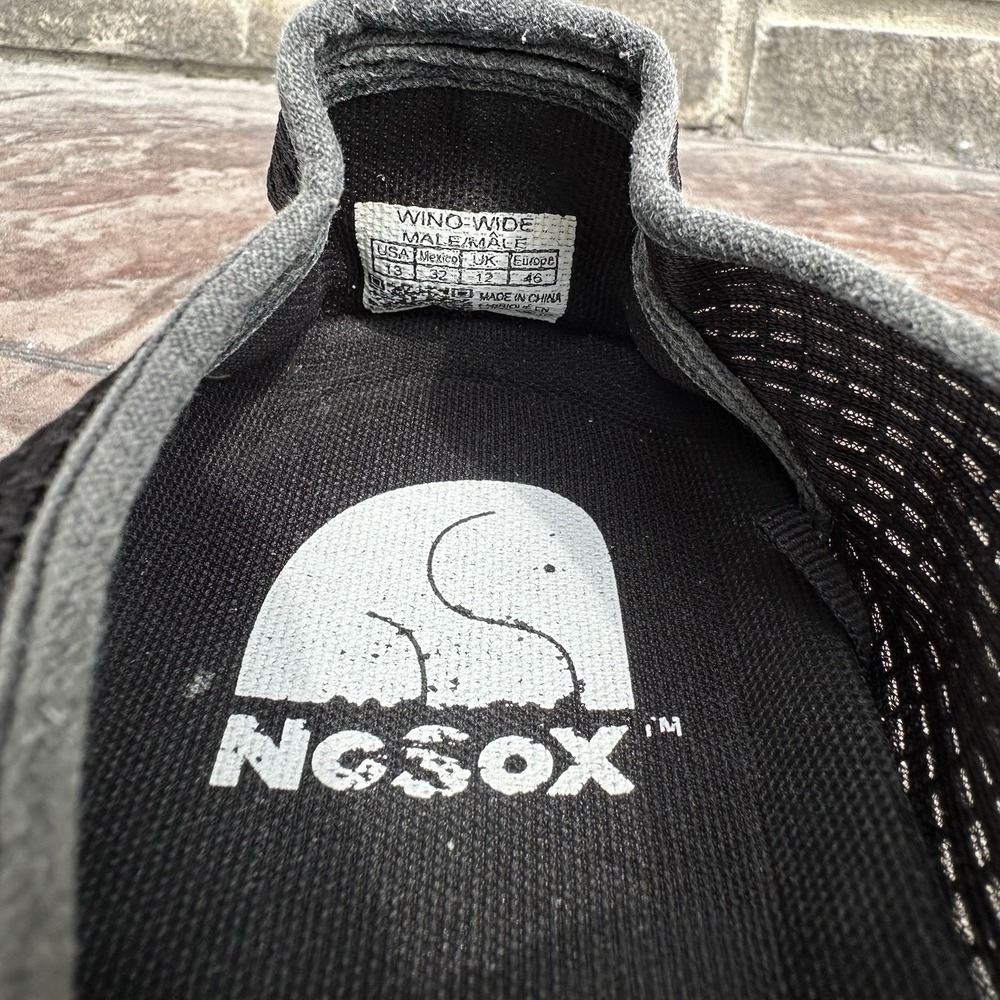 Mens 13W NoSoX Wino Deer Stags‎ Black Mesh Slip On Shoes Casual Lightweight - Picture 8 of 9